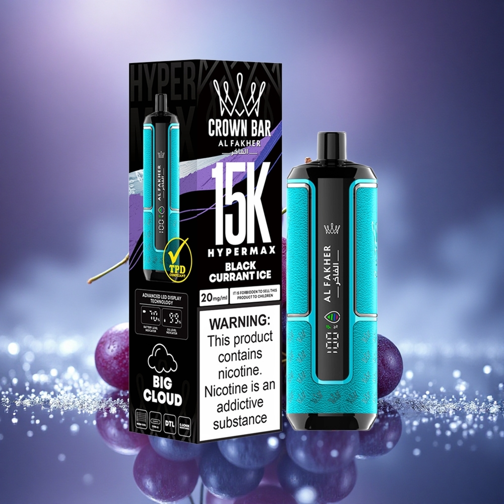 Al Fakher Crown Bar 15K Hypermax Glace au Cassis 22ml DTL