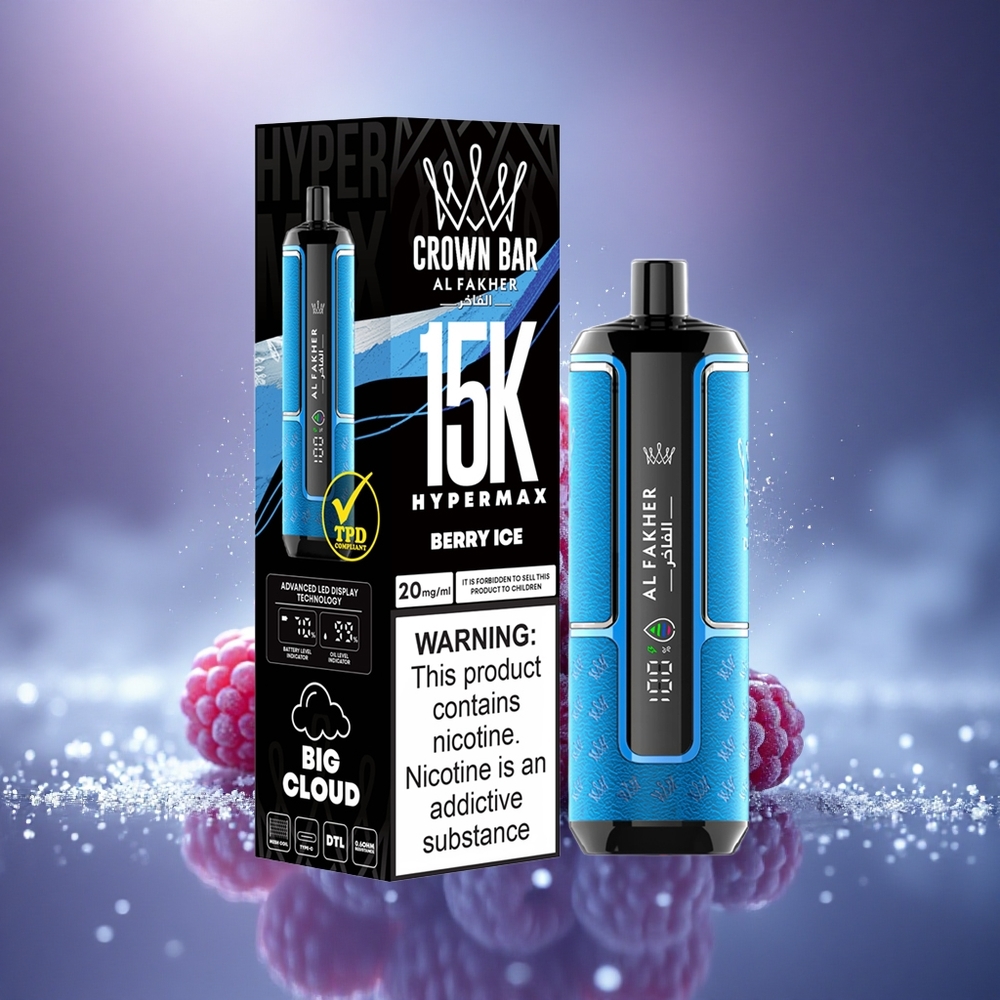 Al Fakher Crown Bar 15K Hypermax Glace de Baies 22ml 600mAh Type-C