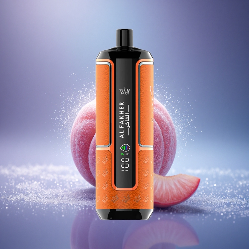 Al Fakher Crown Bar 15K Hypermax Glace de Pêche Hypermax Portable 22ml 6mg