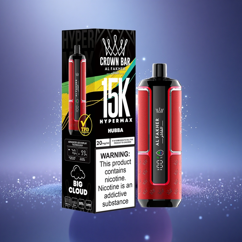 Al Fakher Crown Bar 15K Hypermax Hubba Couronne Hypermax 22ml 600mAh
