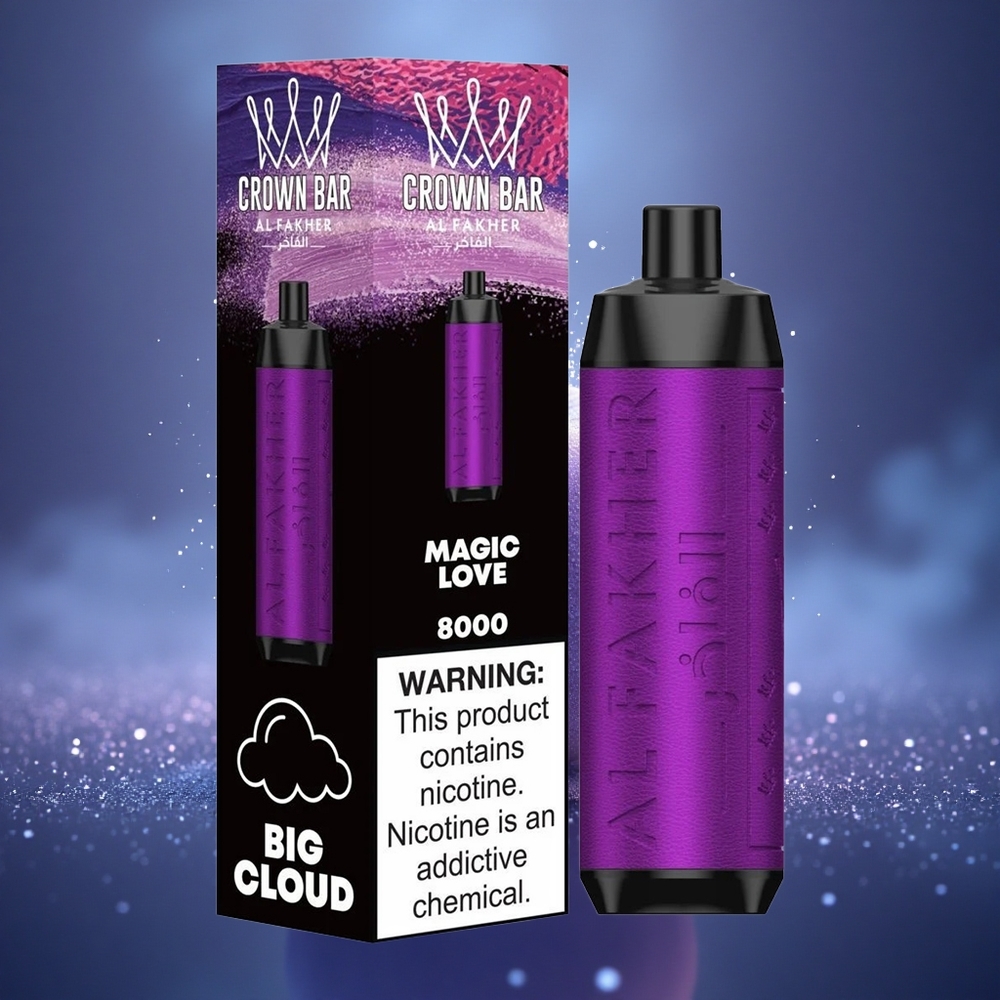 Al Fakher Crown Bar 8000 Crystal Amour Magique Cristal 18ml 0.6ohm