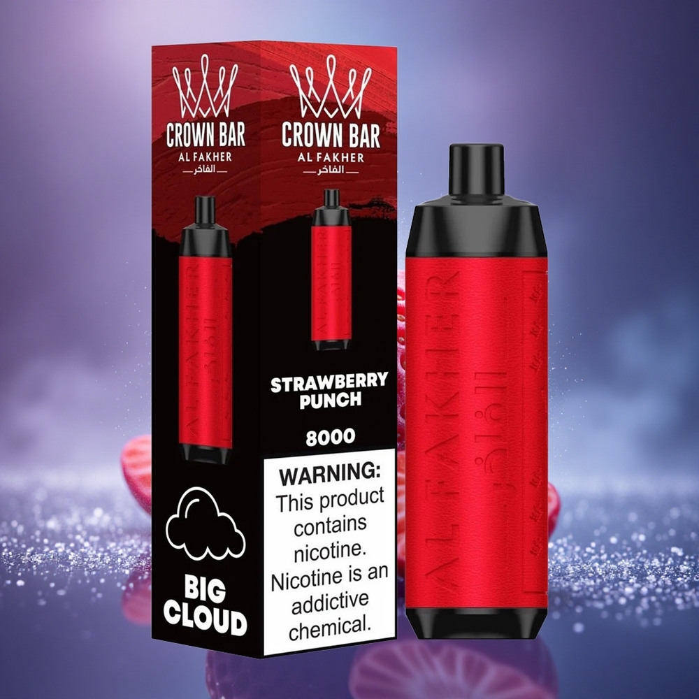 Al Fakher Crown Bar 8000 Crystal Fraise Explosion 600mah 18ml 5mg