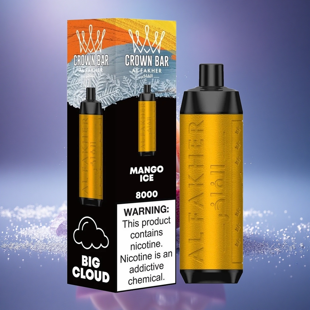 Al Fakher Crown Bar 8000 Crystal Glace Mangue 18ml 0.6ohm