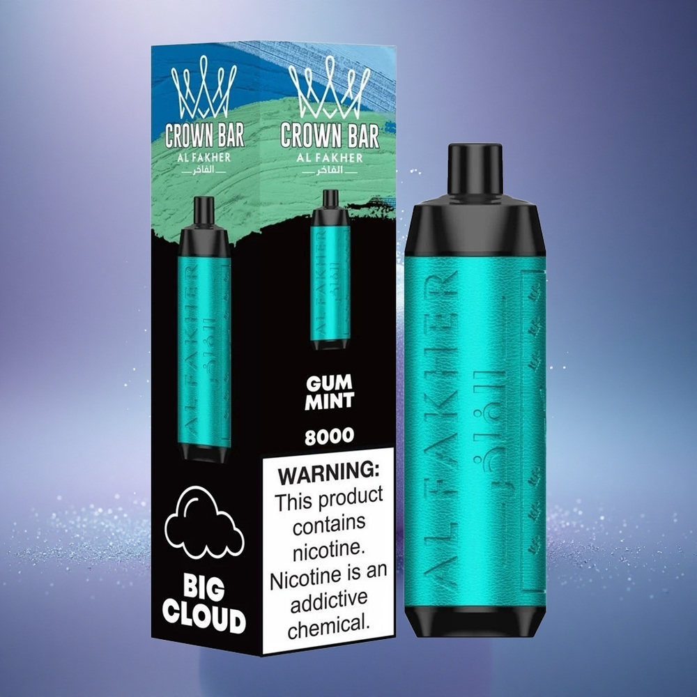 Al Fakher Crown Bar 8000 Crystal Menthe Givrée Cristal 600mAh 18ml 5mg