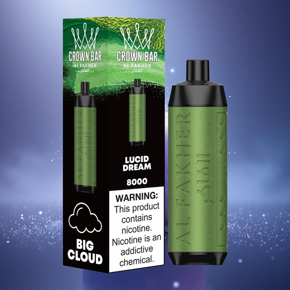 Al Fakher Crown Bar 8000 Crystal Rêve Lucide Cristal 18ml 0.6ohm
