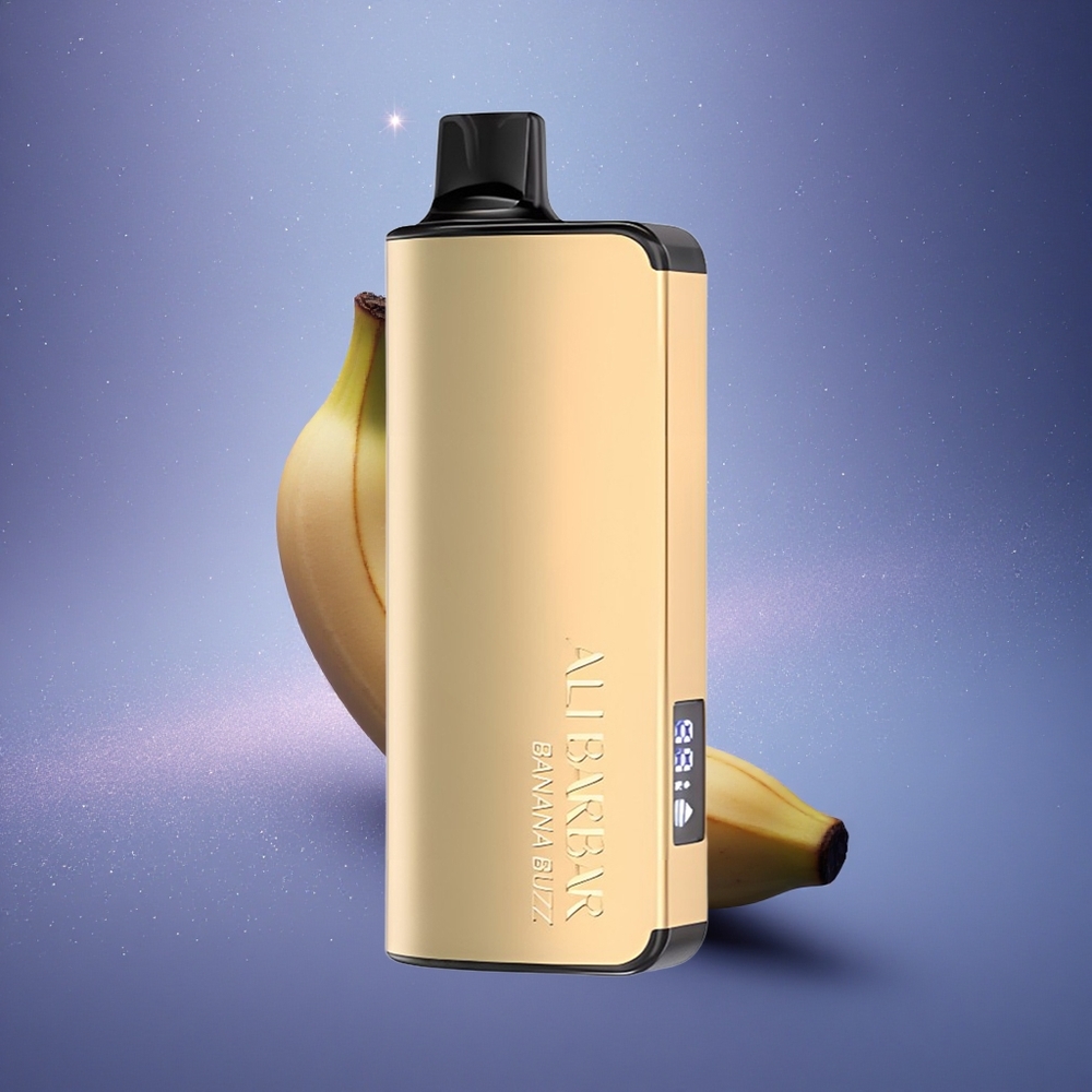 Alibarbar Ingot 9000 Puffs Banane Bourdonnement Lumière LED 2350