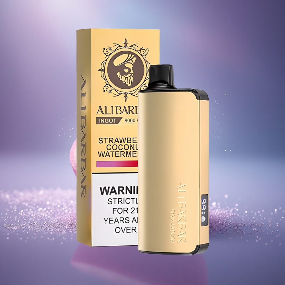Alibarbar Ingot 9000 Puffs Citron Rose Lumineux 22ml 2350mah LED