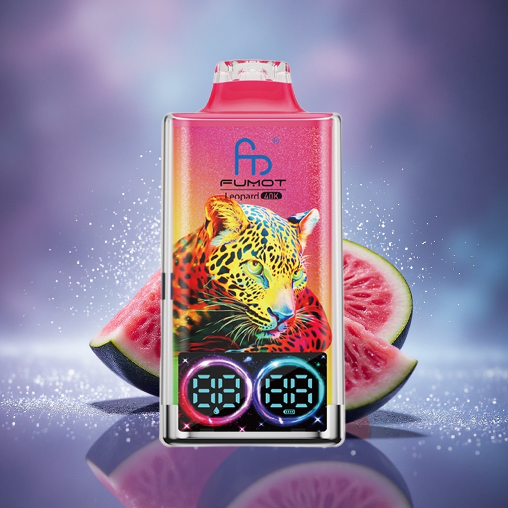 Fumot Leopard 40K Puffs Fraise Pastèque Dual Mesh 0% Nicotine