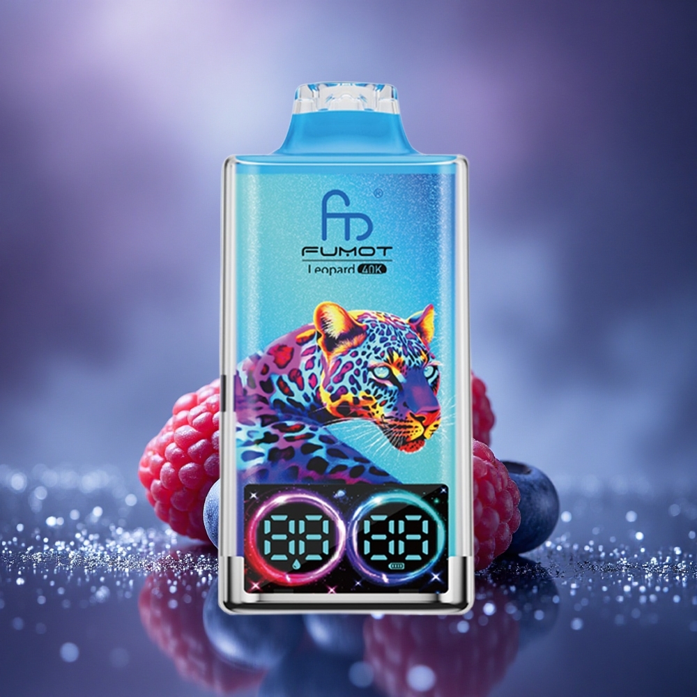 Fumot Leopard 40K Puffs Framboise Myrtille Dual Mesh 5% Nicotine Type-C
