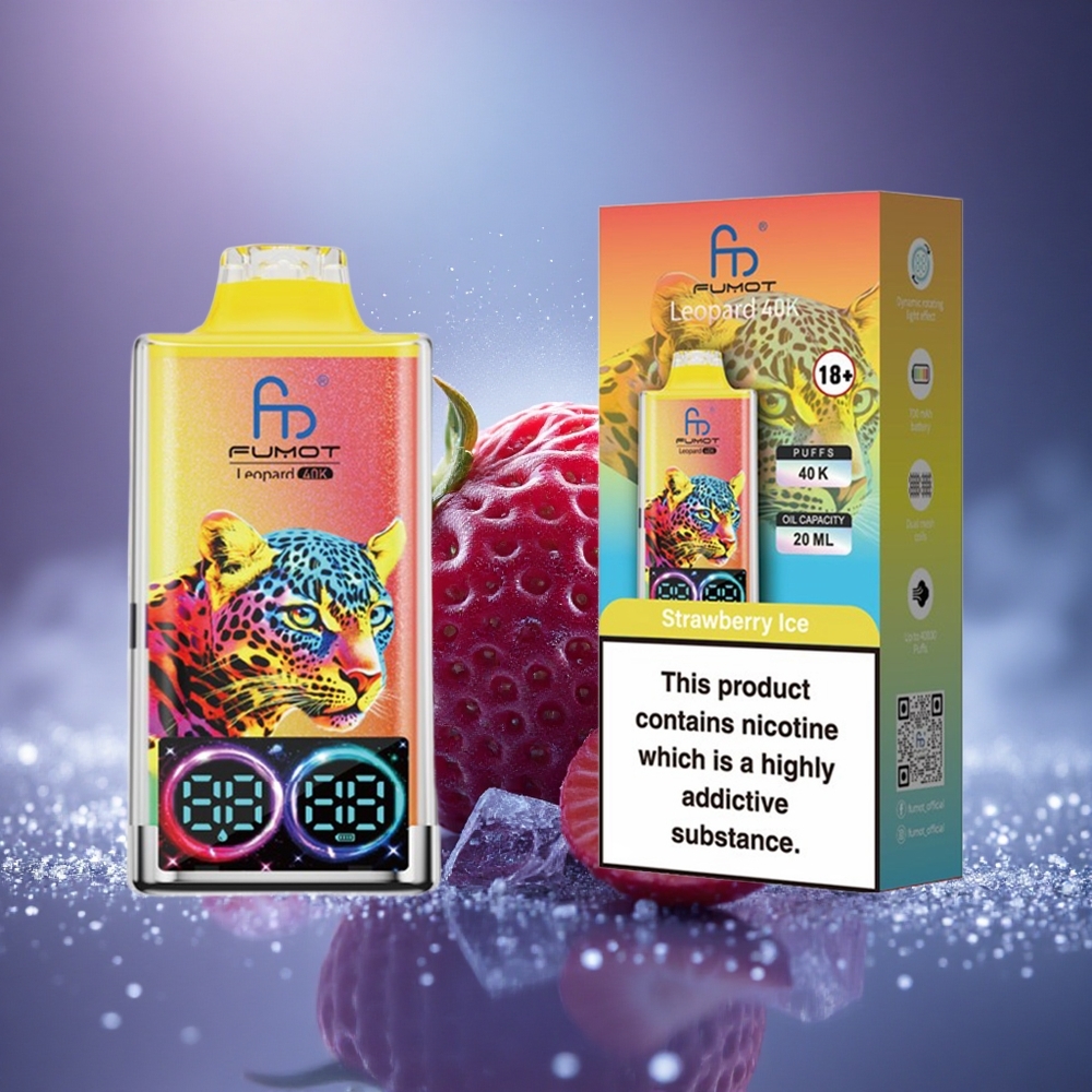 Fumot Leopard 40K Puffs Glace à la Fraise Dual Mesh 5%