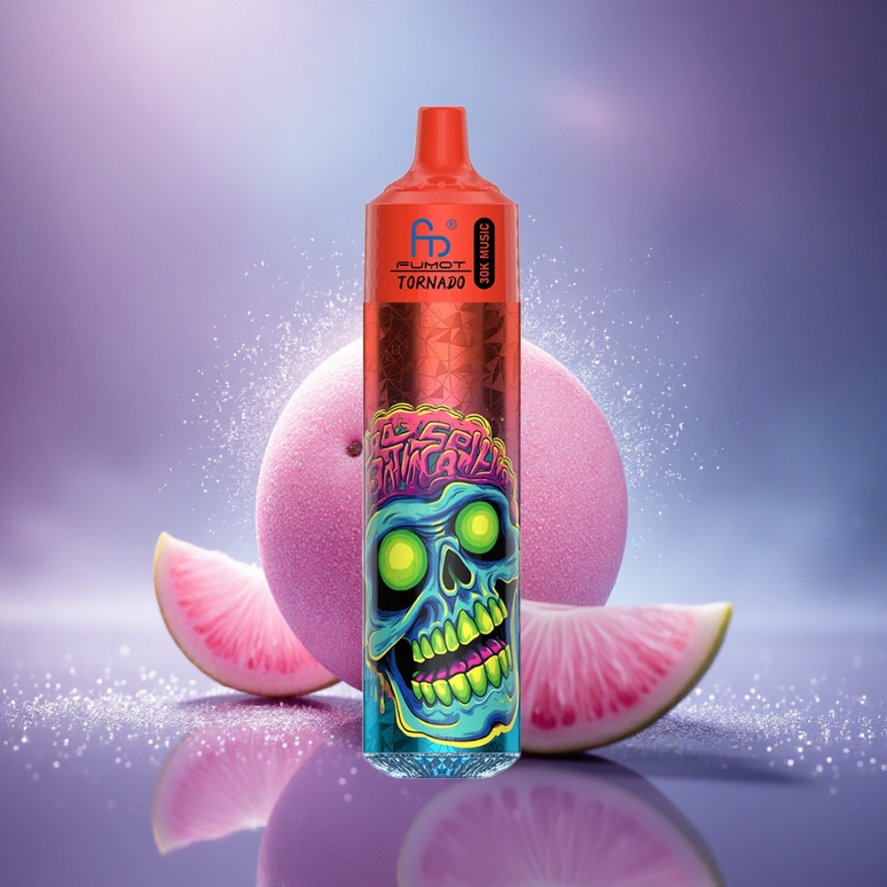 Fumot Randm Tornado 30000 Puffs Citronnade Rose Électrique avec Affichage LED et Batterie Rechargeable