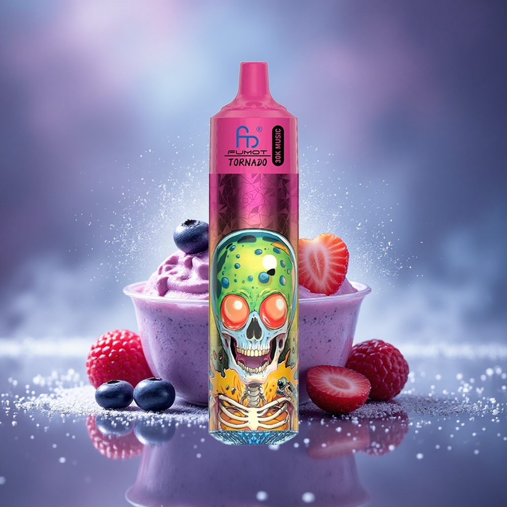 Fumot Randm Tornado 30000 Puffs Crème Glacée à la Myrtille, Fraise et Framboise avec