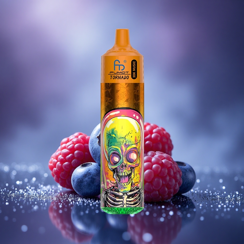 Fumot Randm Tornado 30000 Puffs Framboise Myrtille LED 30mL 2%