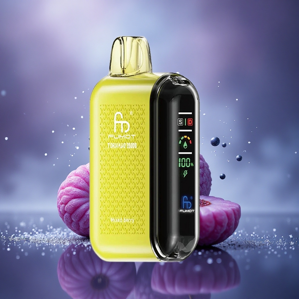 Fumot Tornado 20000 Puffs Baie Mixte Double Mesh Écran Intelligent