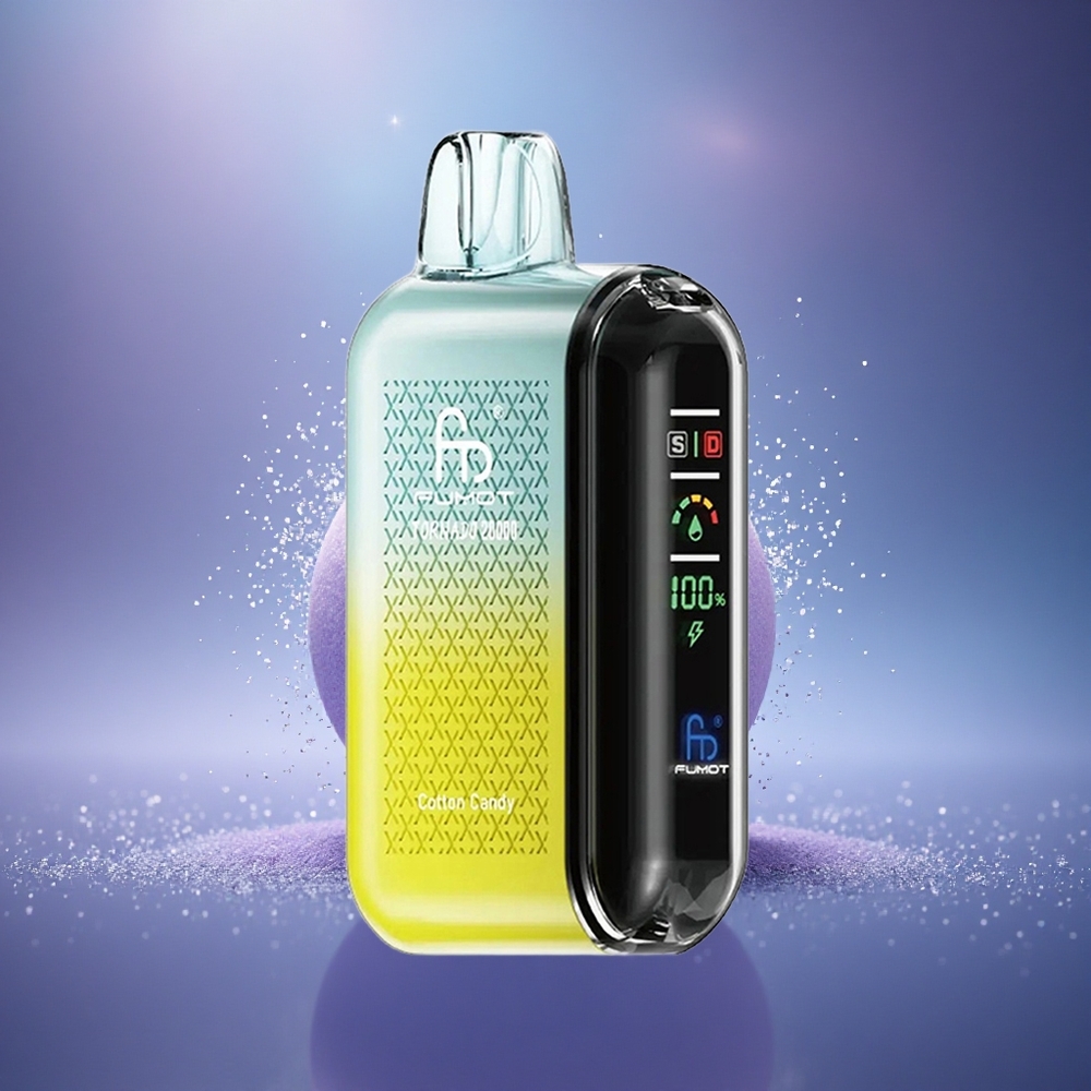 Fumot Tornado 20000 Puffs Barbe à Papa Double Mesh Intelligent