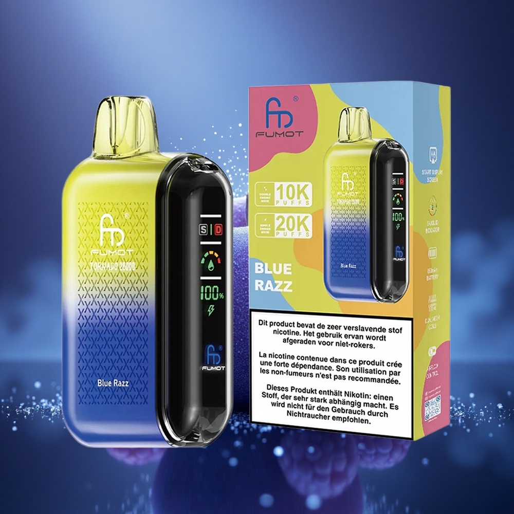 Fumot Tornado 20000 Puffs Bleu Framboise Double Mesh 20ml