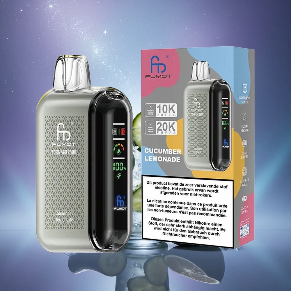 Fumot Tornado 20000 Puffs Citronnade Concombre à Double Bobine