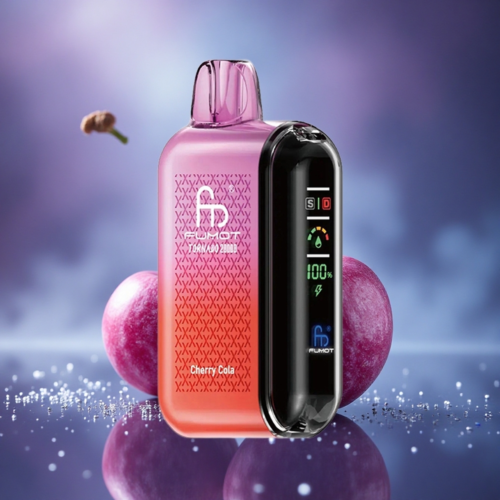 Fumot Tornado 20000 Puffs Cola Cerise Dual Mesh Affichage Intelligent