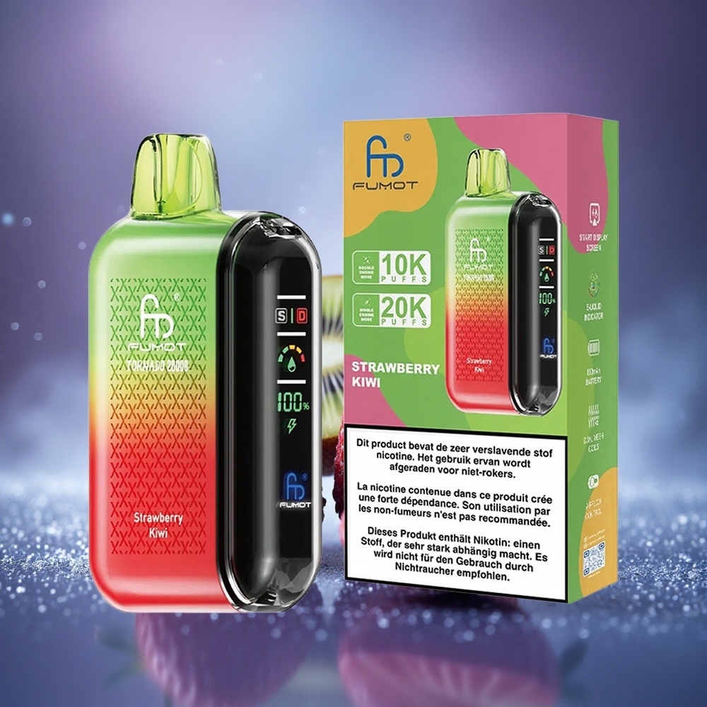Fumot Tornado 20000 Puffs Fraise Kiwi Double Mesh 2%