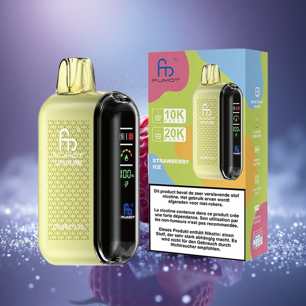 Fumot Tornado 20000 Puffs Glace à la Fraise Double Mesh