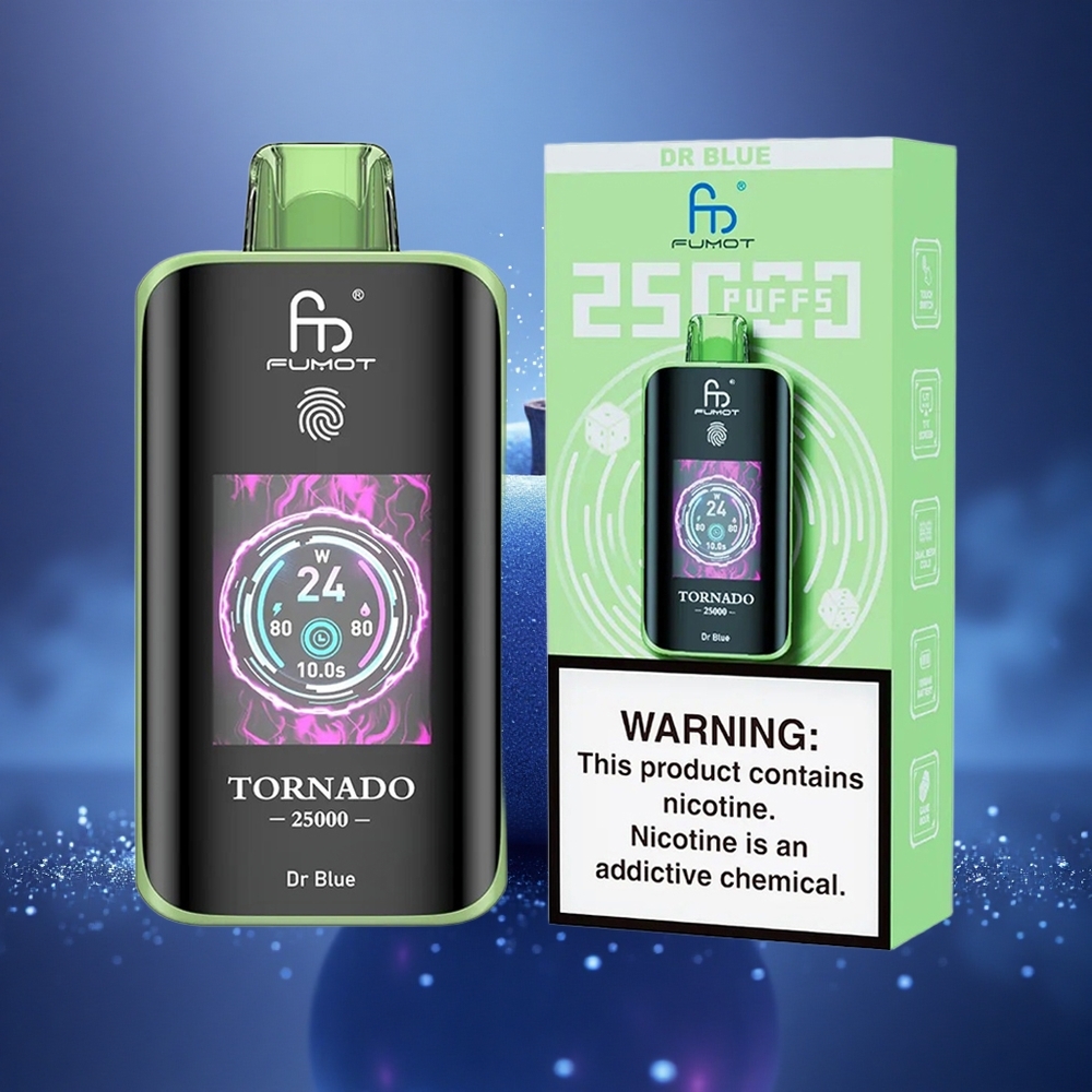 Fumot Tornado 25000 Puffs Docteur Bleu Écran HD Batterie 700mAh