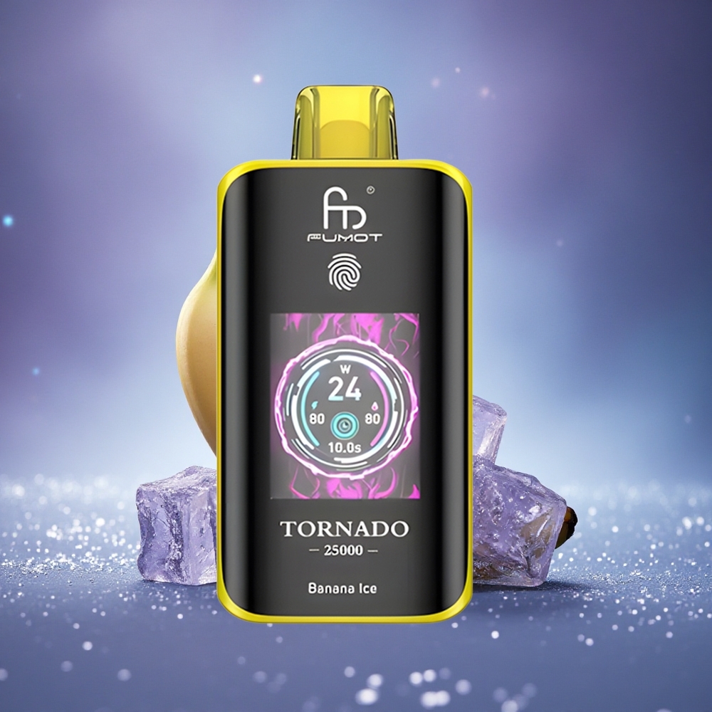 Fumot Tornado 25000 Puffs Glace Banane HD Écran 700mAh Type-C