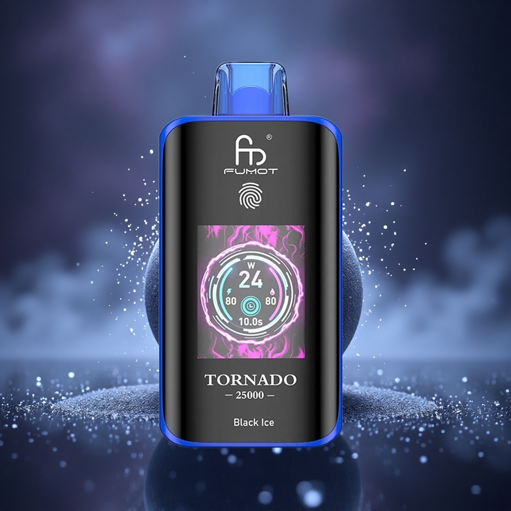 Fumot Tornado 25000 Puffs Glace Noire Écran HD 20ml 5%