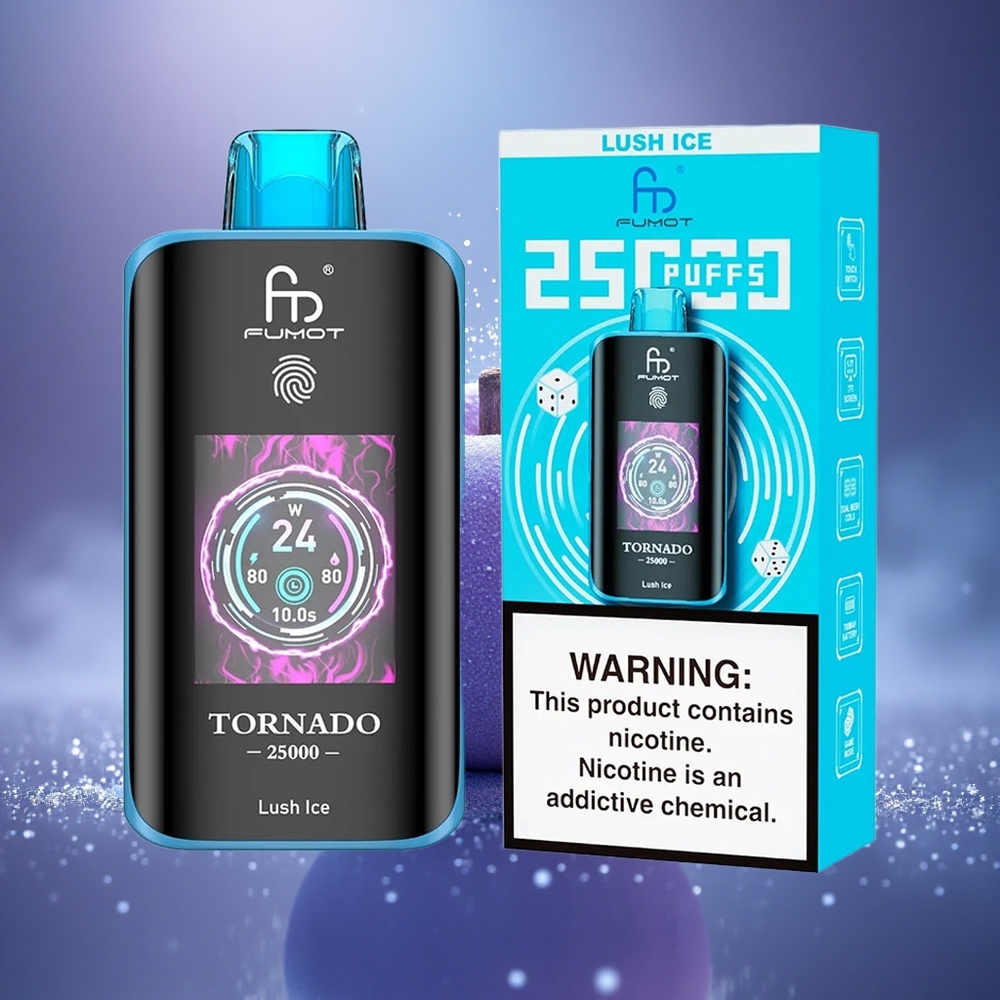 Fumot Tornado 25000 Puffs Glace Rafraîchissante HD avec Batterie 700mAh
