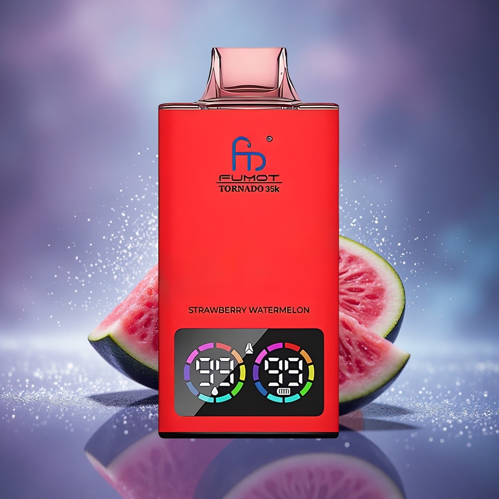Fumot Tornado 35000 Puffs Fraise Pastèque Dual Mesh Lumière RGB