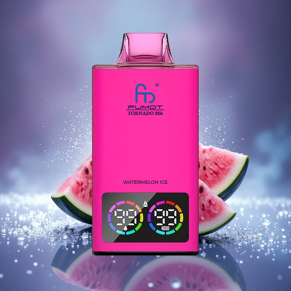Fumot Tornado 35000 Puffs Glace à la Pastèque Double Mesh Lumières RGB