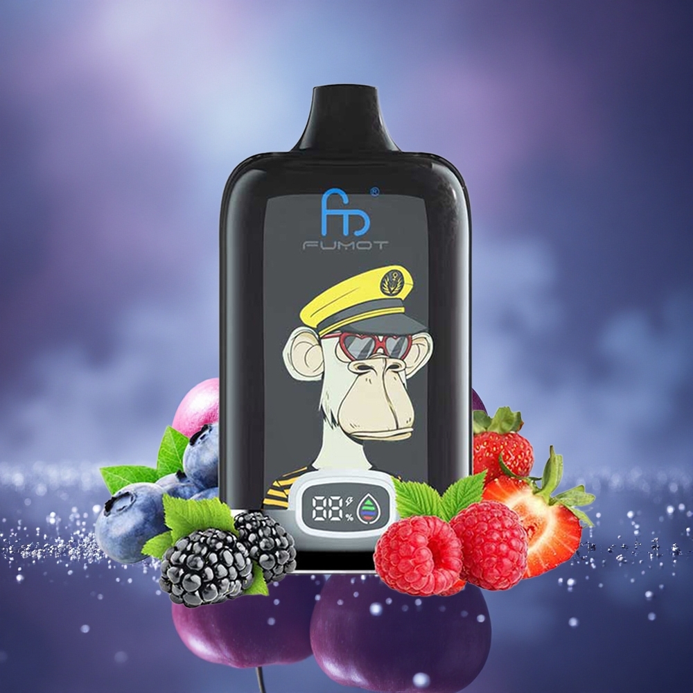 Fumot Tornado Digital Box 12000 Puffs Cerise Tourbillon Boîte Numérique 12000 Puffs 20ml Batterie 550mAh