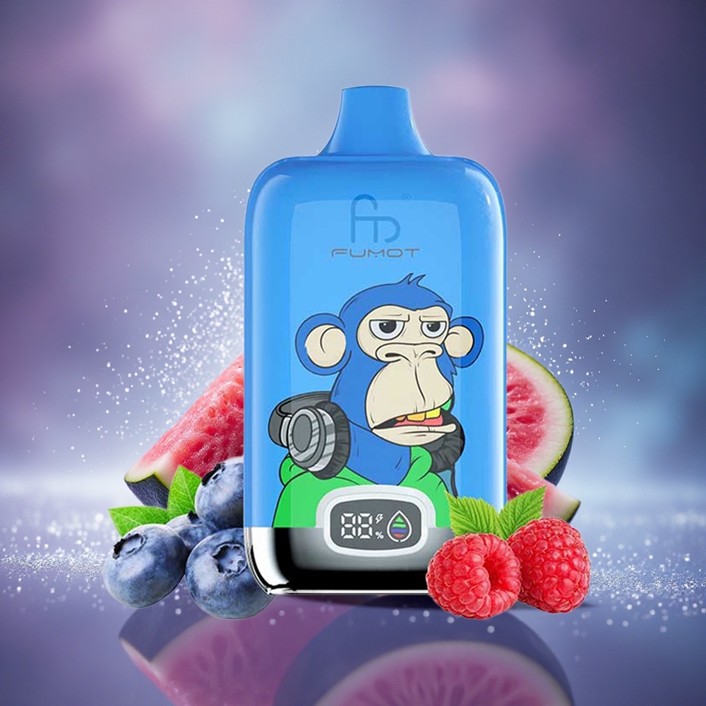 Fumot Tornado Digital Box 12000 Puffs Fraise Pastèque Mesh Rechargeable Type-C