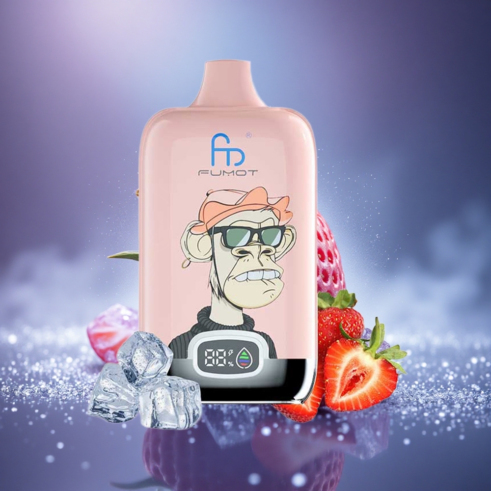 Fumot Tornado Digital Box 12000 Puffs Glace Fraise Mesh Type-C 20ml