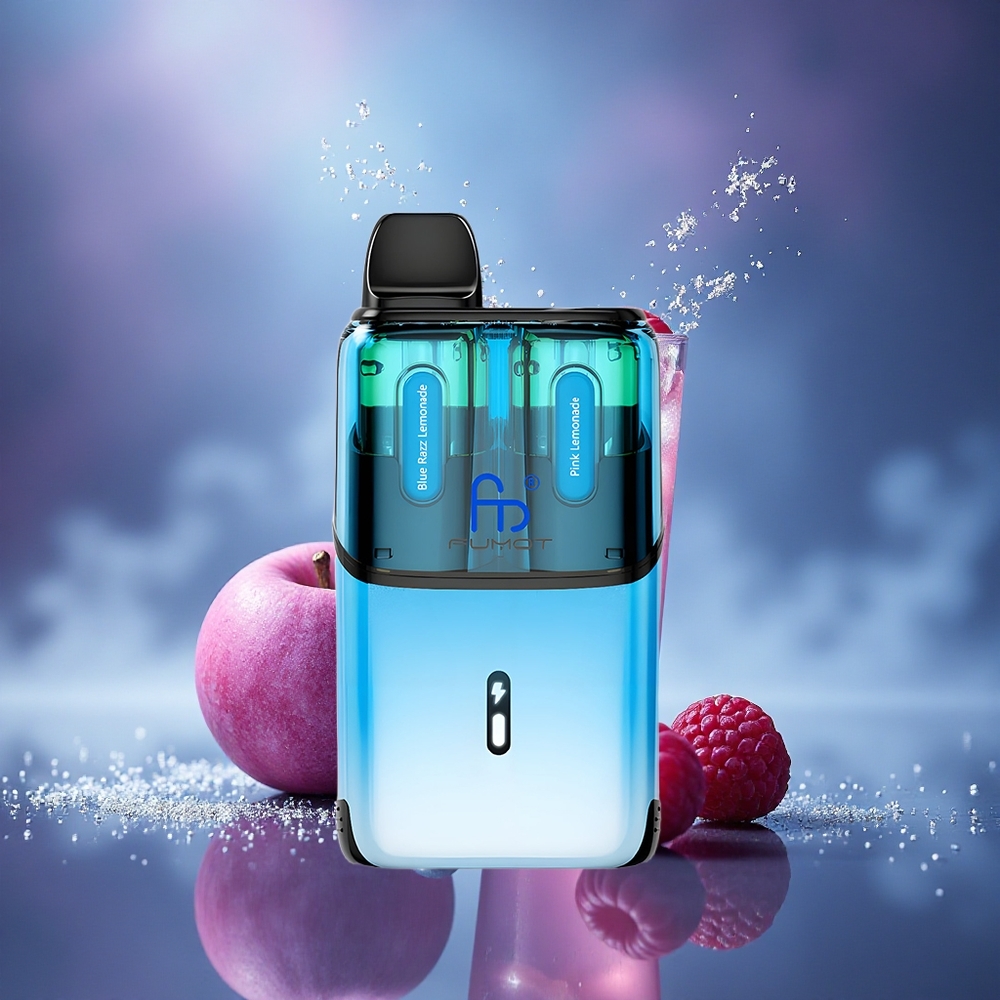 Fumot Ultra T32000 Puffs Citronnade Rose Bleue Raz avec Charge Rapide Type-C et Résistance à la Nicotine 20mg