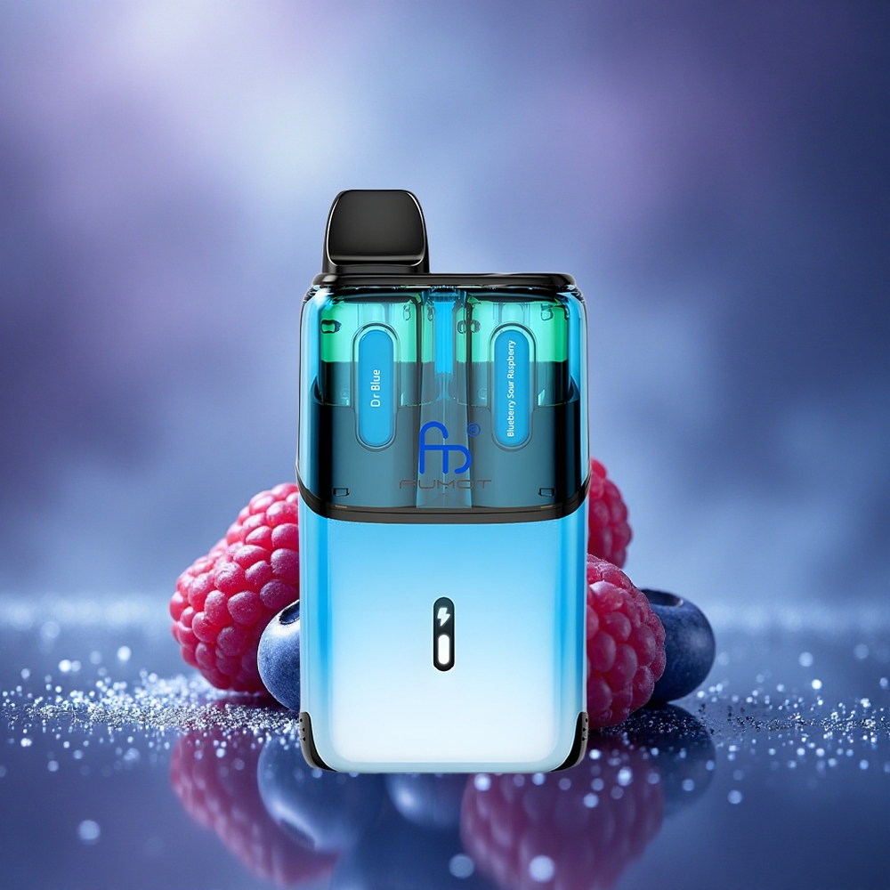 Fumot Ultra T32000 Puffs Dr Bleu - Myrtille Framboise Acidulée avec Batterie 800mAh et Charge Rapide Type-C