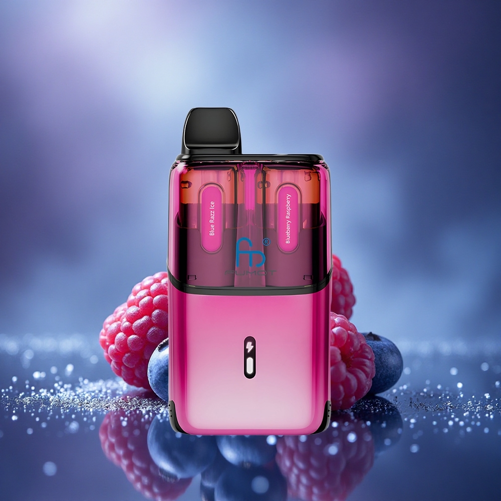 Fumot Ultra T32000 Puffs Glace Bleu Framboise - Double Liquide & Charge Rapide