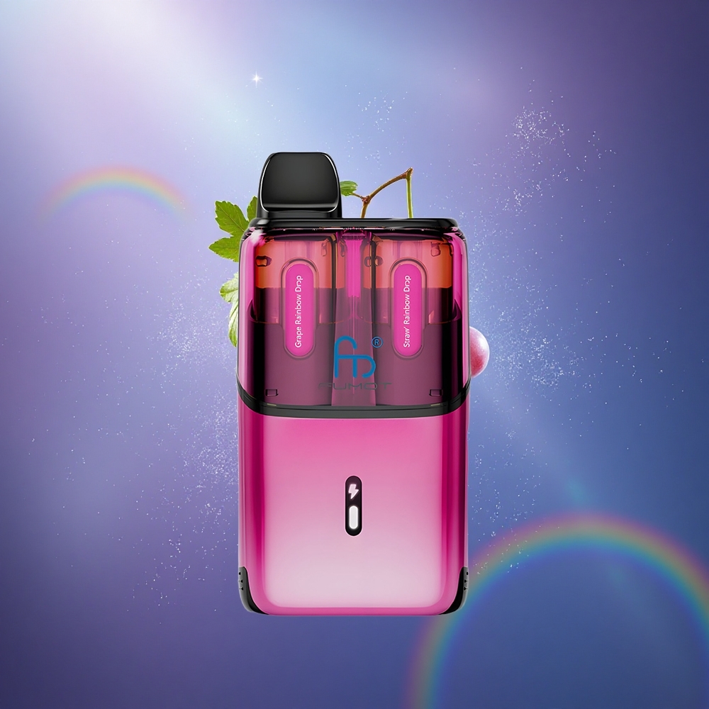 Fumot Ultra T32000 Puffs Gouttes d'Arc-en-Ciel de Fraise avec Charge Rapide et Double Capacité