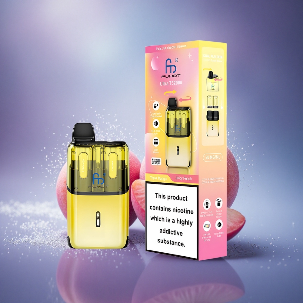 Fumot Ultra T32000 Puffs Triple Mangue - Pêche Juteuse avec Batterie 800mAh et Charge Rapide Type-C
