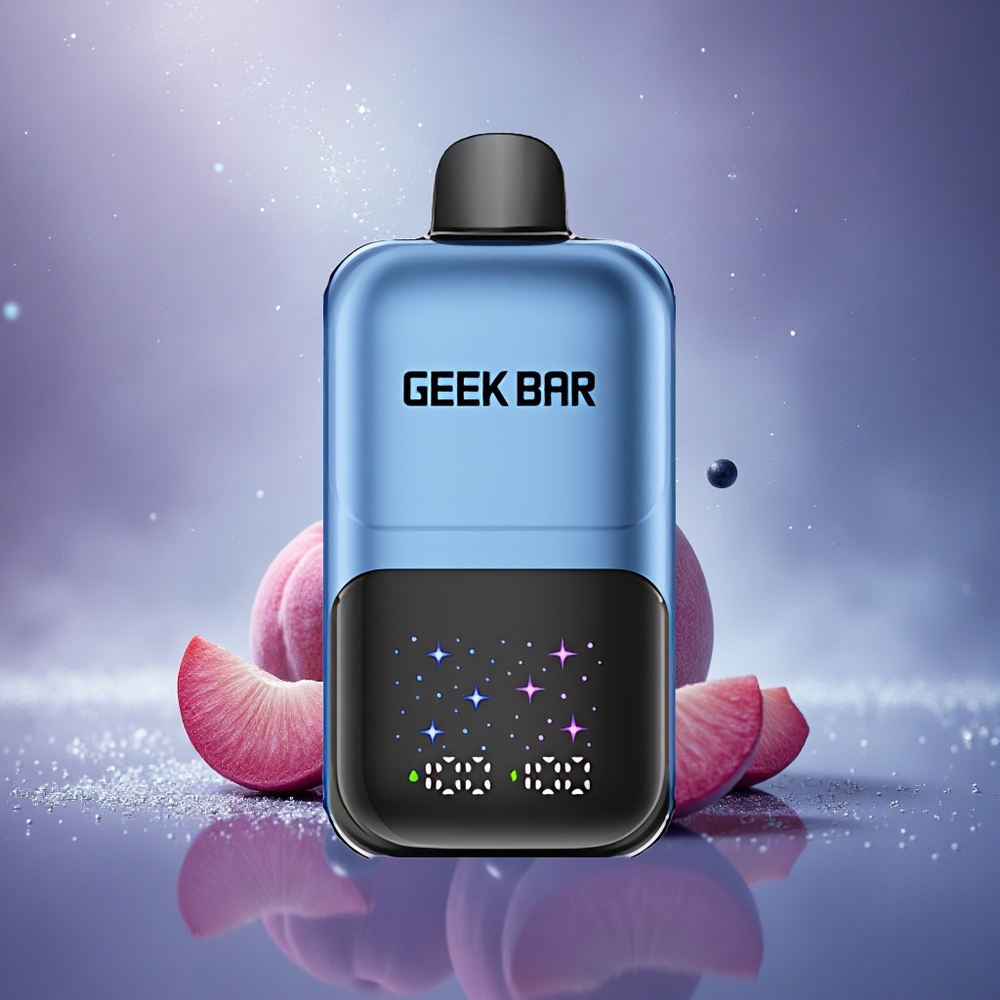 GEEK BAR 2GO 20ml 50000 Puffs Pêche & Baies avec Écran Interactif et Double Réservoir