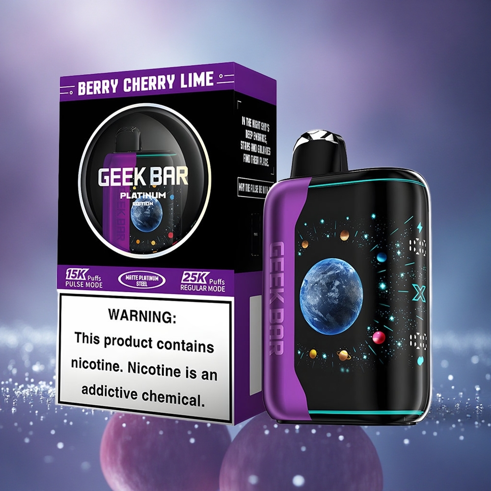 GEEK BAR Platinum Edition 25000 Puffs Cerise Citron Vert Platine Dynamique à Double Mesh