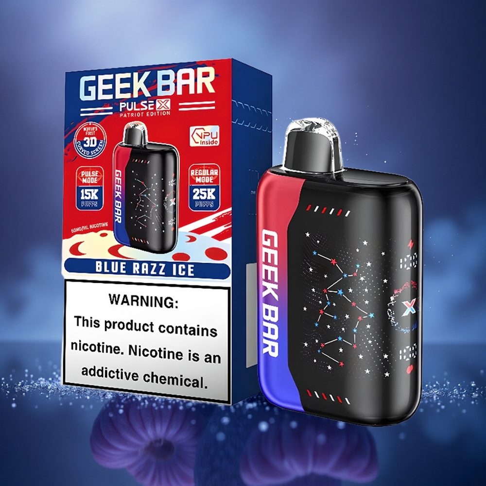 GEEK BAR Pulse X 25000 Puffs Édition Patriot Géant 25000 Bouffées 18mL Double Mesh
