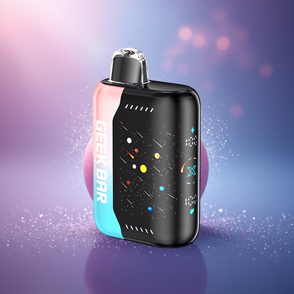 GEEK BAR Pulse X 42K Puffs Meteor Edition Barre Rose & Bleu Édition Météore avec Écran Courbé 3D et Double Mesh