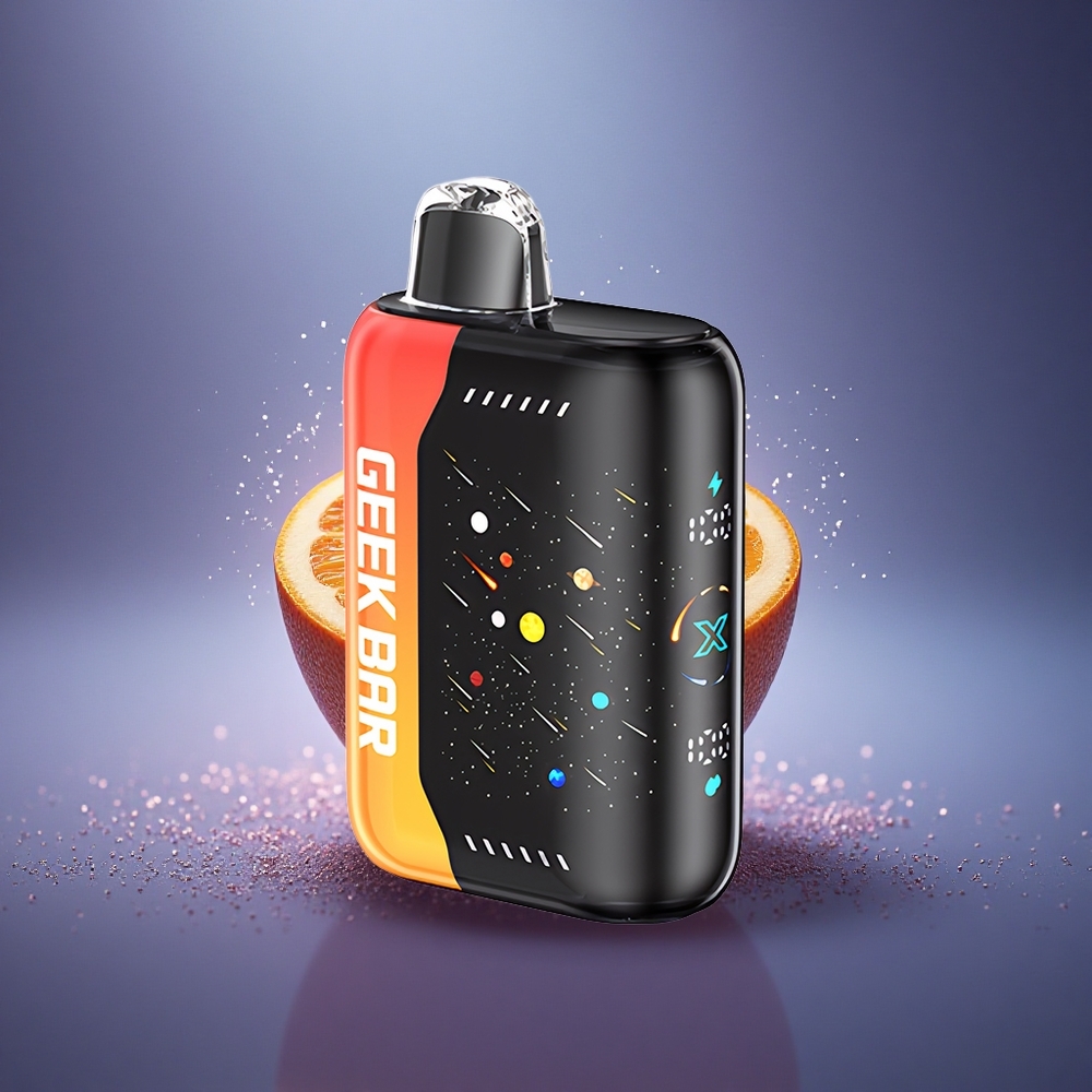GEEK BAR Pulse X 42K Puffs Meteor Edition Dragon Orange Édition Courbé 3D avec Double Mesh et Airflow Réglable