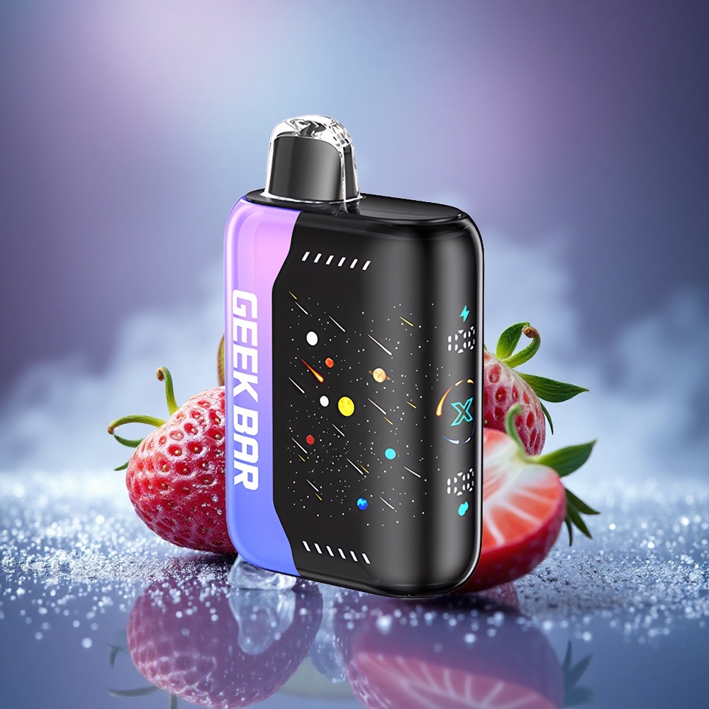 GEEK BAR Pulse X 42K Puffs Meteor Edition Glace Fraise Kiwi à Double Mesh et Airflow Réglable
