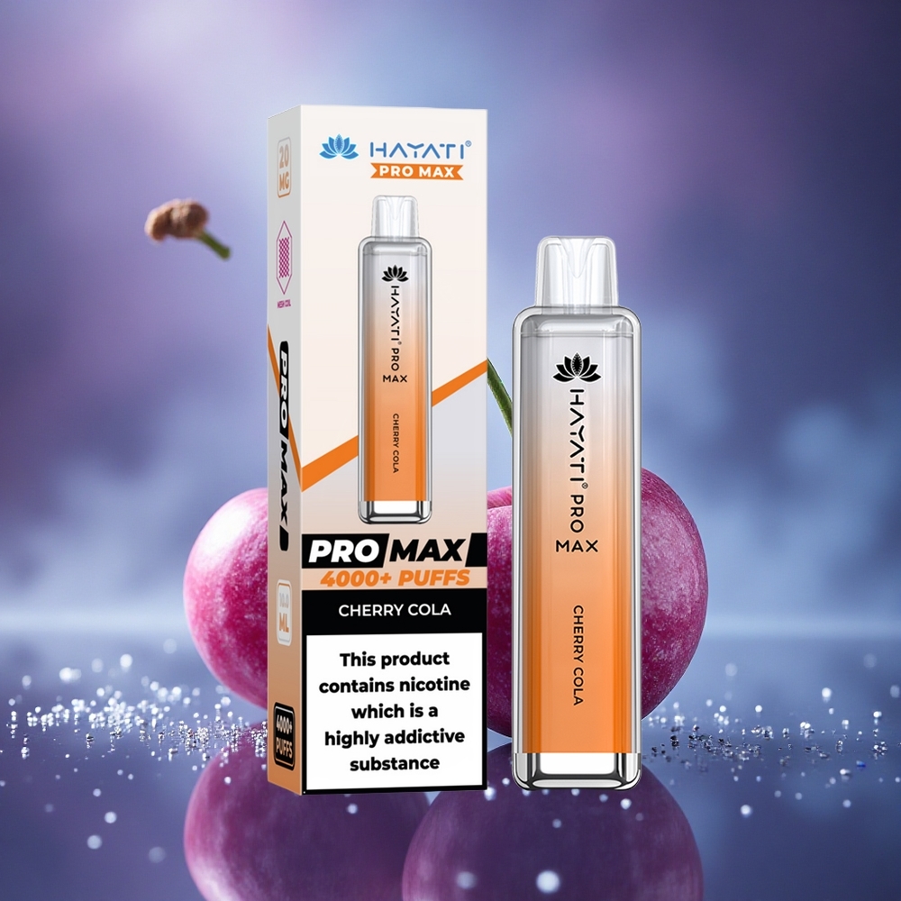Hayati Pro Max 4000 Puffs Cola Cerise Dual Mesh Rechargeable