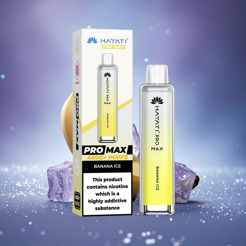 Hayati Pro Max 4000 Puffs Glace Banane Rechargeable Dual Mesh