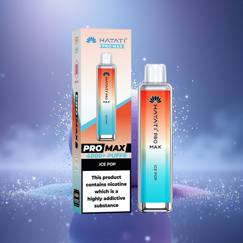 Hayati Pro Max 4000 Puffs Glace à Puff Rechargeable Cristal 5%