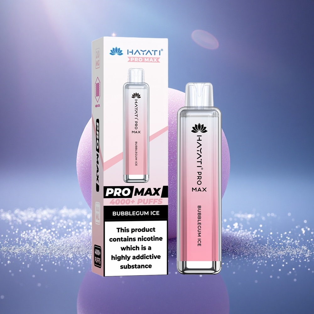 Hayati Pro Max 4000 Puffs Glace à la Gomme Bulle Dual Mesh Rechargeable