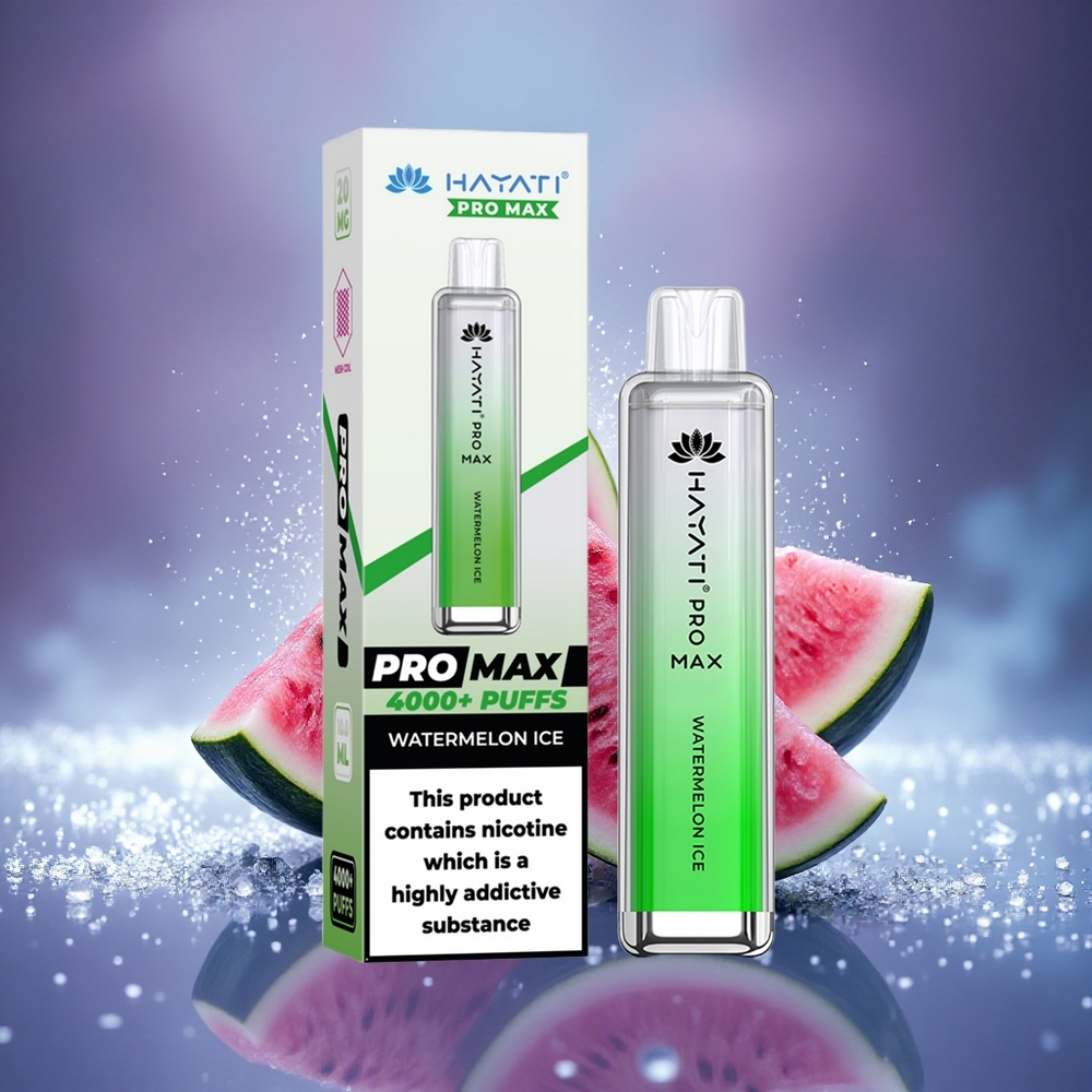 Hayati Pro Max 4000 Puffs Glace à la Pastèque Rechargeable Dual Mesh