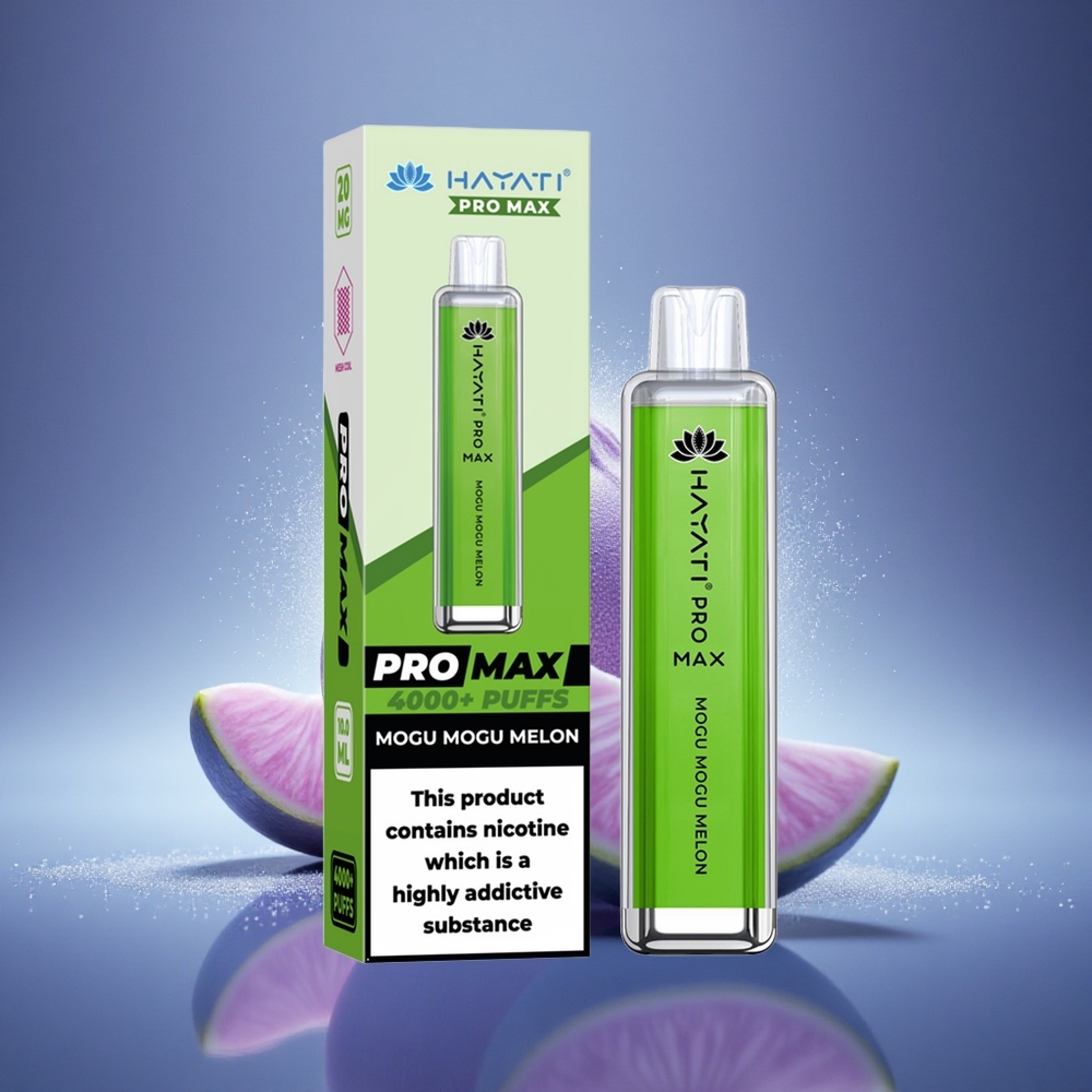 Hayati Pro Max 4000 Puffs Mogu Mogu Melon Double Mesh Rechargeable